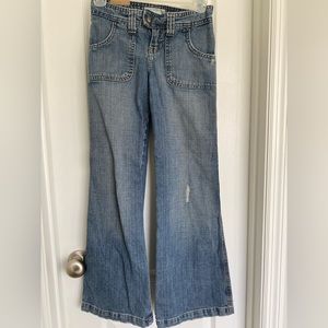 Abercrombie Wide Leg Vintage Wash Jeans